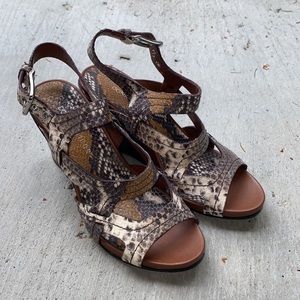 Donald J Pliner snakeskin wedges size 7 NEVER WORN